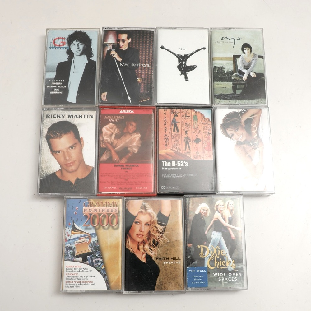 Vintage Cassette Tape Lot of 11 Janet Jackson Enya Seal B-52s 80s 90s 2000s